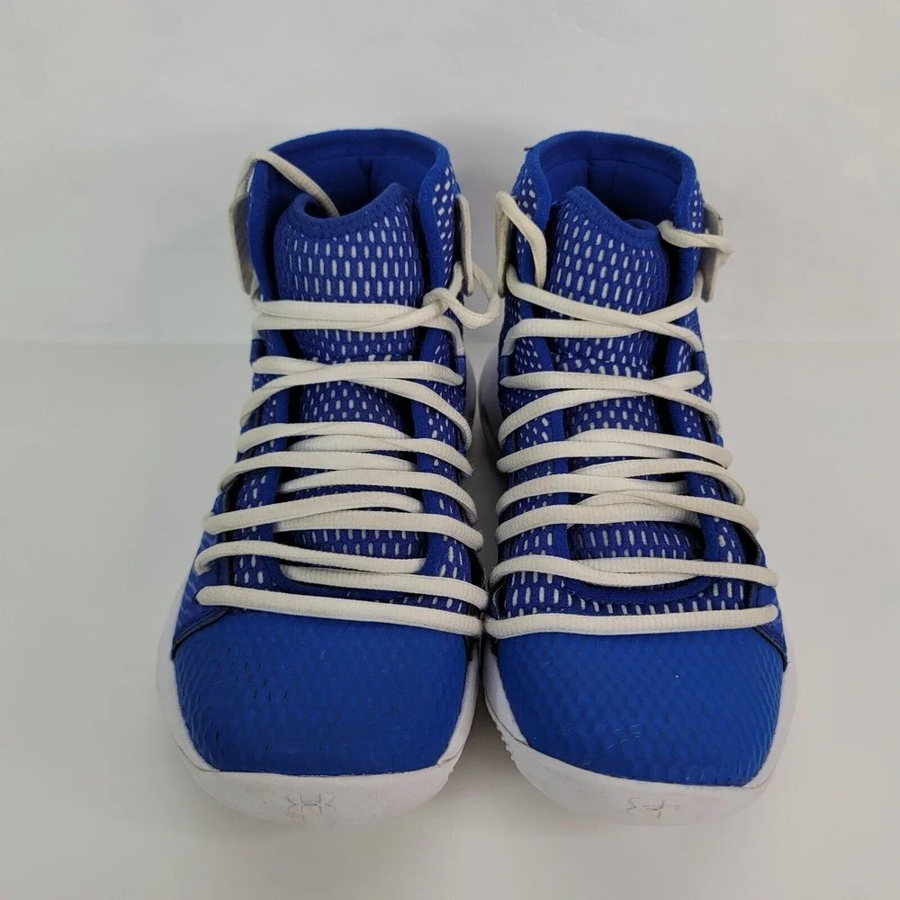 Under Armour HOVR Havoc Basketball Shoes Blue Ankle Boy Youth Size 5 3020617-400